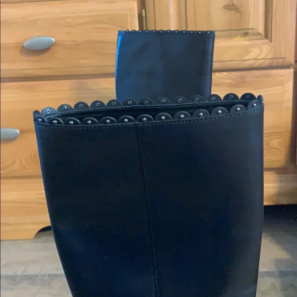 Coach size 8 Jade Soft Shine Calf Black Boot - Picture 4 of 4
